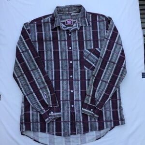 Rare Vtg American Edition Western Rodeo Button Down Shirt Size L - Made In USA